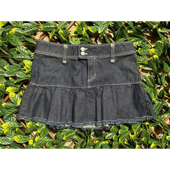 Urban Outfitters Preppy Y2K Denim Mini Skirt Size Medium - Picture 1 of 6